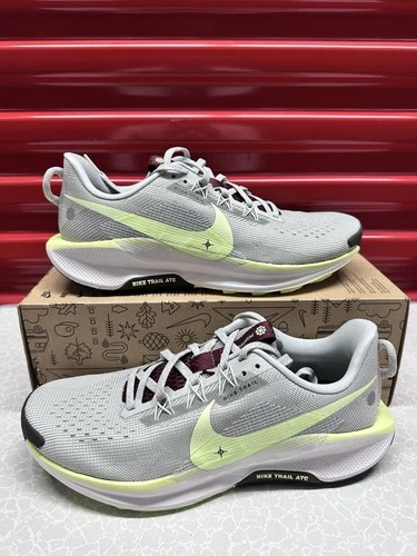 Size 9.5 - Nike Pegasus Trail 5 Light Silver Barely Volt DV3864-004
