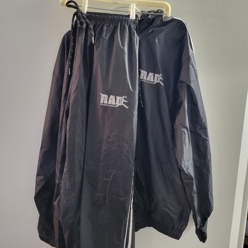 RAD Ultimate Strength Sauna Sweat Suit Men Size 2XL Top And Bottom Black