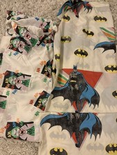 Vintage 1989 DC Comics Batman Joker Haha 2 Piece Full Fitted Flat Sheets