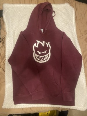Spitfire Hoodie Mens Large Red Flame Logo Pullover Fleece Skateboard Sweatshirt
