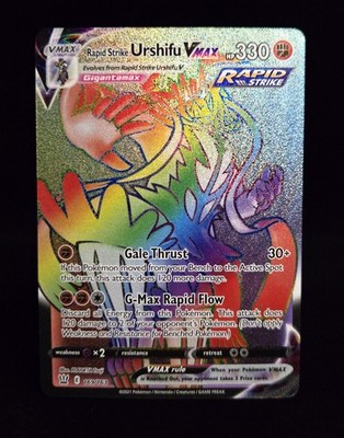 Pokémon TCG - RAPID STRIKE URSHIFU VMAX #169 SECRET RARE - BATTLE STYLES 2021 NM
