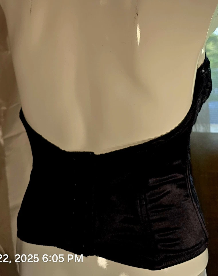 Bustier vintage de encaje negro Cabernet talla 36 B Foto 3 de 4
