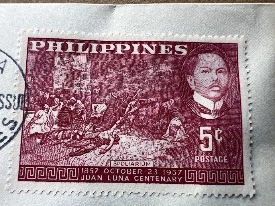Filipinas 1957 Juan Luna Centenario FDC Manila Primer Día Cubierta Foto 4 de 4