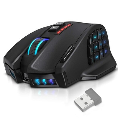Venus Pro RGB Wireless MMO Gaming Mouse 16000 DPI Optical Sensor 16 Buttons