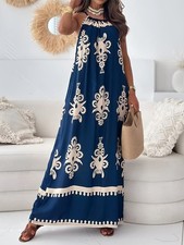 Boho Maxi Dress Summer Dress – Flowy Printed Dress, Bohemian Sundress