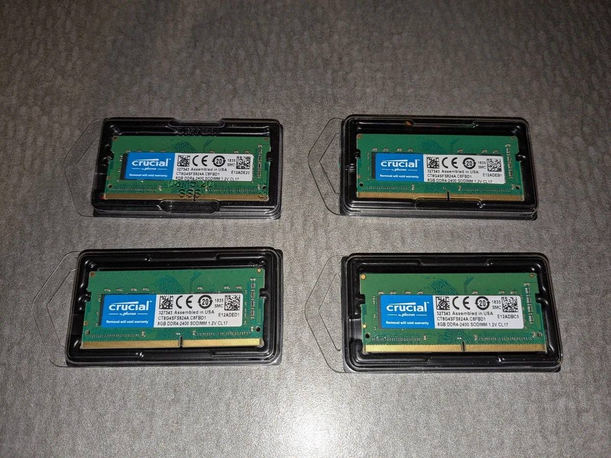 Crucial DDR4 SDRAM 8 GB Capacity per Module Memory (RAM) for sale