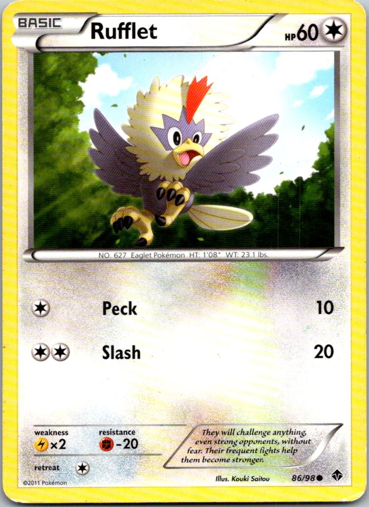 Rufflet 86/98 Emerging Powers Pokemon TCG C HP