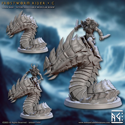 Frostworm Cavalry - Dolche Wyrm Riders - Artisan Guild - Dungeons and Dragons