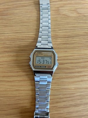 A158WE Cheap Casio Silver Gold
