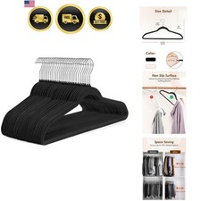 Velvet Hangers Space Saving Non Slip 50 Pack Closet Organizer