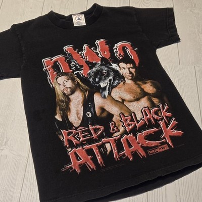 WCW NWO Red and Black Attack Wolfpack - Kevin Nash - Scott Steiner - Shirt Boys