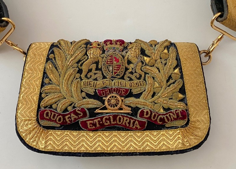 Victorian Royal Artillery, Officer's Dress Cartridge Belt & Baldric, Cartouche