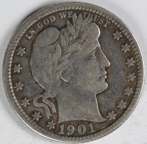 1901 F+ Reverse Scratch Barber Quarter