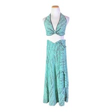 Betsey Johnson Size Medium / D Cup Swim Set Outfit Bikini Dress/Skirt
