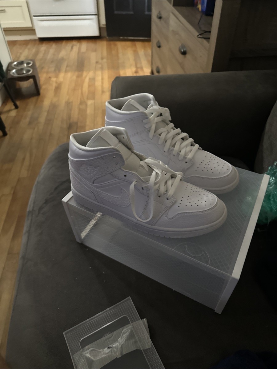 Size 11 - Jordan 1 Mid Triple White - 554724-130 193658124638| eBay