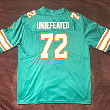 Nike Miami Dolphins #72 "Undefeated" 1972 Perfect Season NFL Football Jersey L