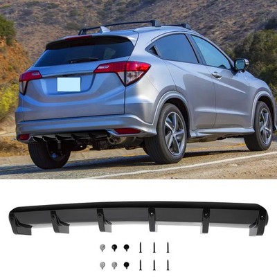 Rear Bumper Diffuser Lip Spoiler Splitter Kit Gloss Black