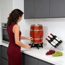 Tawny Wine Barrel Vertical Wood Wine Barrel Decorative Whiskey Barrel Bucket