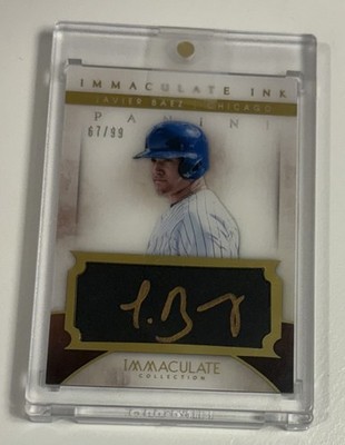 2014 Panini Immaculate Collection Javier Baez Immaculate Ink Auto /99 #58 Cubs