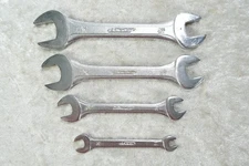 Set Of 4 Vtg N.T.K. Double Open-End Wrenches Chrome Molybdenum Japan