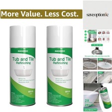 White Bathtub and Tile Refinishing Spray Paint Kit, 450ml 2 Pack, Semi-Gloss ... 4.34 per fl oz