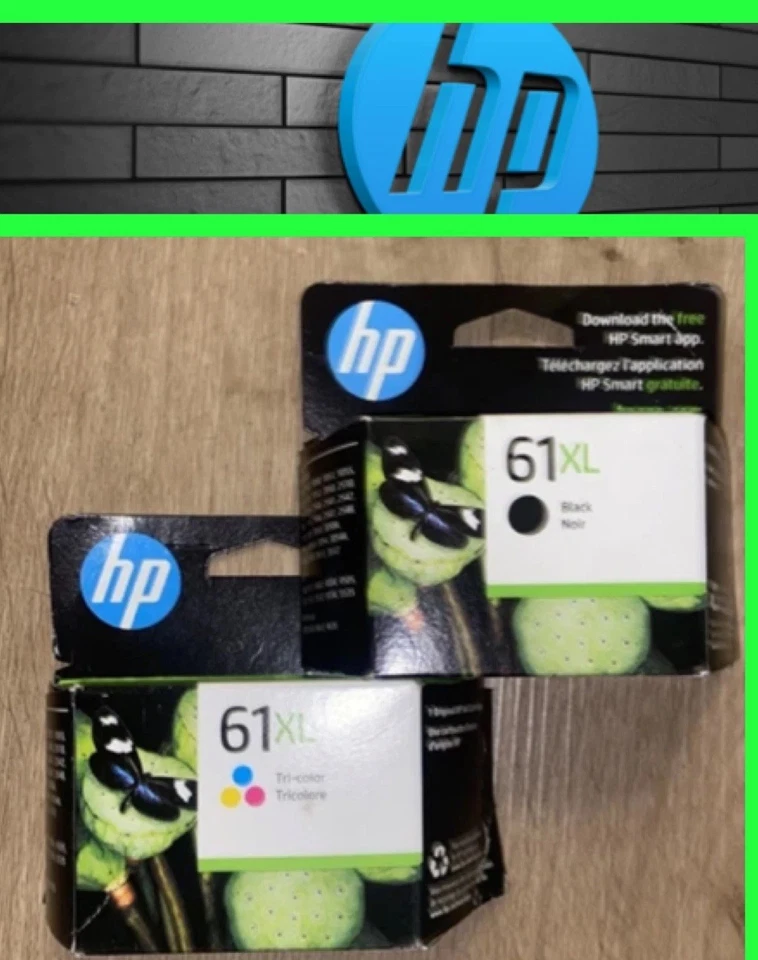 New Genuine HP 61XL Black & 61XL Color Ink Cartridge 2PK Combo SEALED 2026+ 2027 - Image 2 of 3