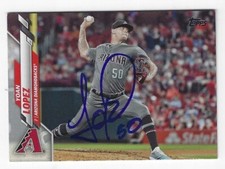 Autographed 2020 Topps YOAN LOPEZ Arizona Diamondbacks card #U-20 w/COA