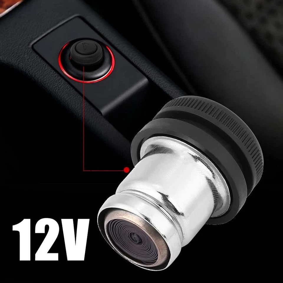 Black Auto Car 12V Front Cigarette Lighter Assembly For 12V Cars Diameter 21mm - Image 3 of 4