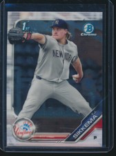 T.J. SIKKEMA 1st 2019 Bowman Chrome Draft New York YANKEES Rookie Card RC