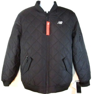 NEW BALANCE MEN'S BLACK QUILTED BOMBER 