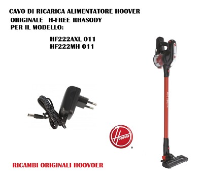 Cavo Di Ricarica Per Aspirapolvere A Batteria Hoover Rhapsody H-Free, Modello HF822OF, Codice 48023809, Colore Nero