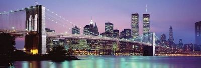 NEW YORK Brooklyn Bridge Color Türposter 158 x 53 cm
