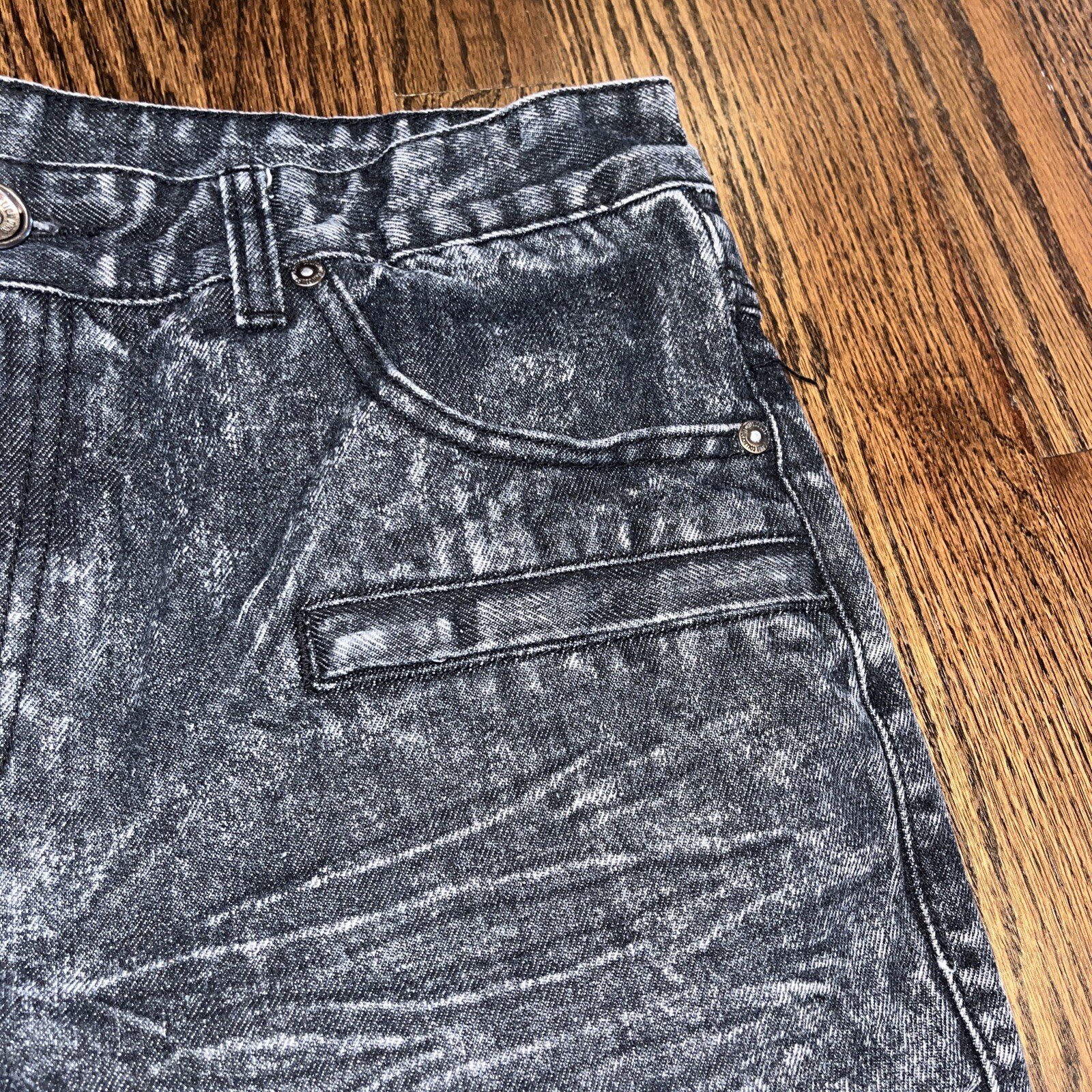 DNM Collection Original Size 34 Men Mid Rise Shorts Jeans Black Stone Wash Denim - View 3