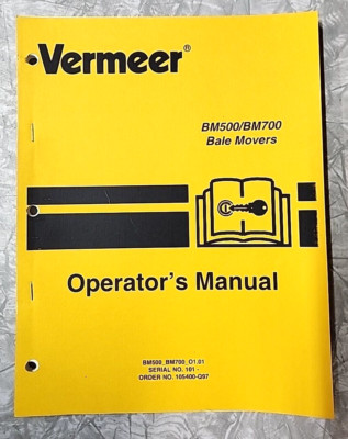 Vermeer BM500/BM700 Bale Movers-Operator's Manual #105400-Q97  1999