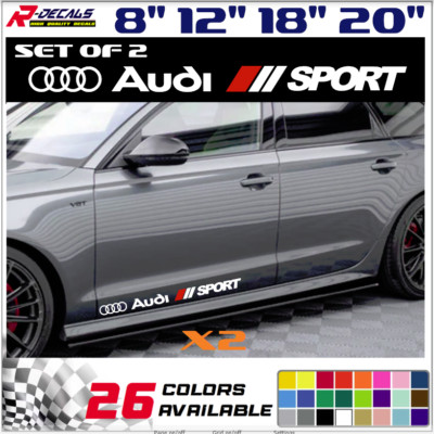 2x AUDI SPORT Decal Vinyl Sticker Racing S Line PAIR , DOOR DECAL STICKER