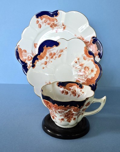 Antique 1896 The Foley Pre Shelley Trio Imari Style Snowdrop Shape Rd No. 272764