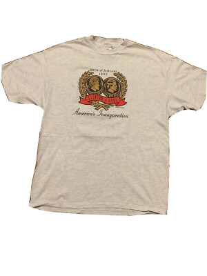 NEW Vintage 1993 Hanes Bill Clinton Gore Inauguration SINGLE STITCH T SHIRT XL