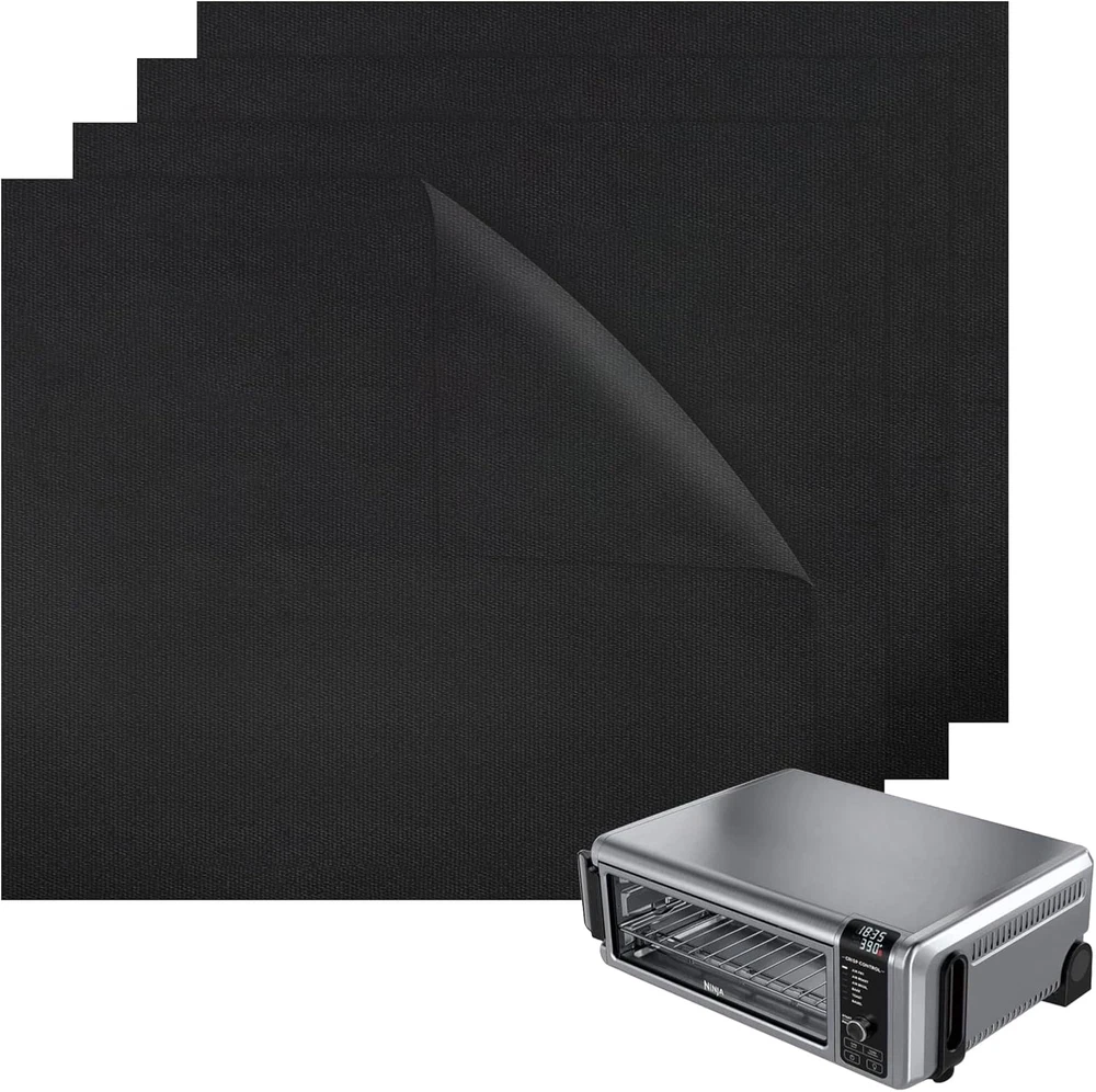Non-Stick Air Fryer Oven Liners 11x12 Inches 4-Pack Reusable