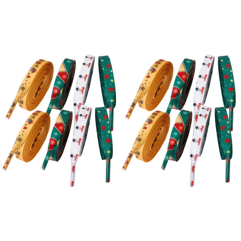 APL 4 paia lacci piatti natalizi colorati sneakers lacci scarpe