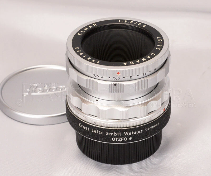 * RARE * Elmar 65mm f3.5 + OTZFO* for Leica VISOFLEX from JAPAN #019767