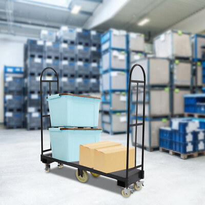 2000LBS Heavy Duty Cart Platform Cart Steel Dolly U-Boat Cart Hand Truck Trolley