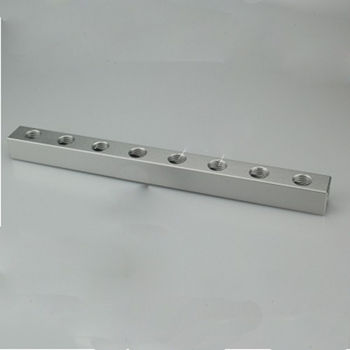 Divisor de bloques de montaje de aluminio 20x20 mm 1/4" BSP 2-9 vías 5-12 puertos - Imagen 25 de 26