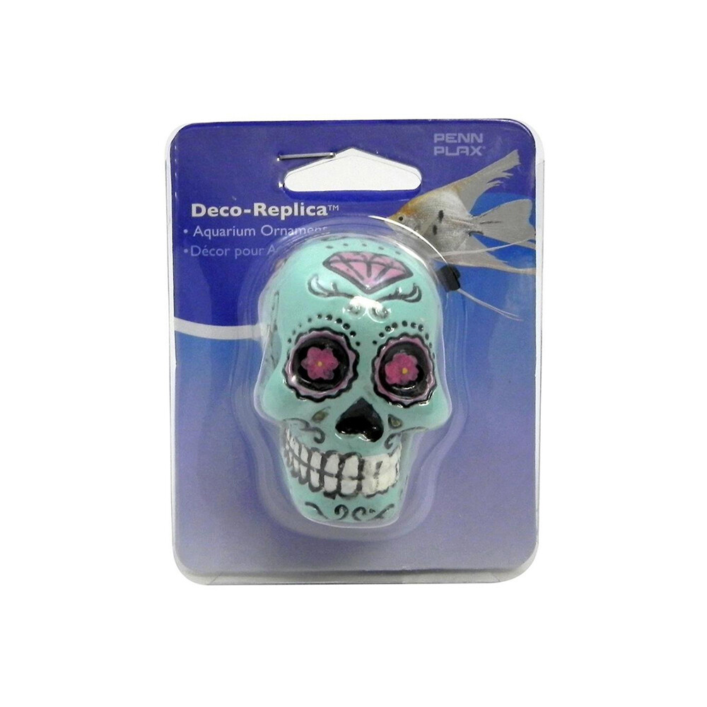 PenPlax RR1910 Sugar Skull Aquarium Ornament Blue for sale online eBay