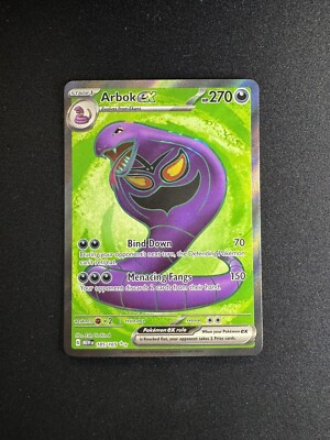 Arbok Ex Holo Full Art Ultra Rare 185/165 Pokémon Scarlet - Foto 13