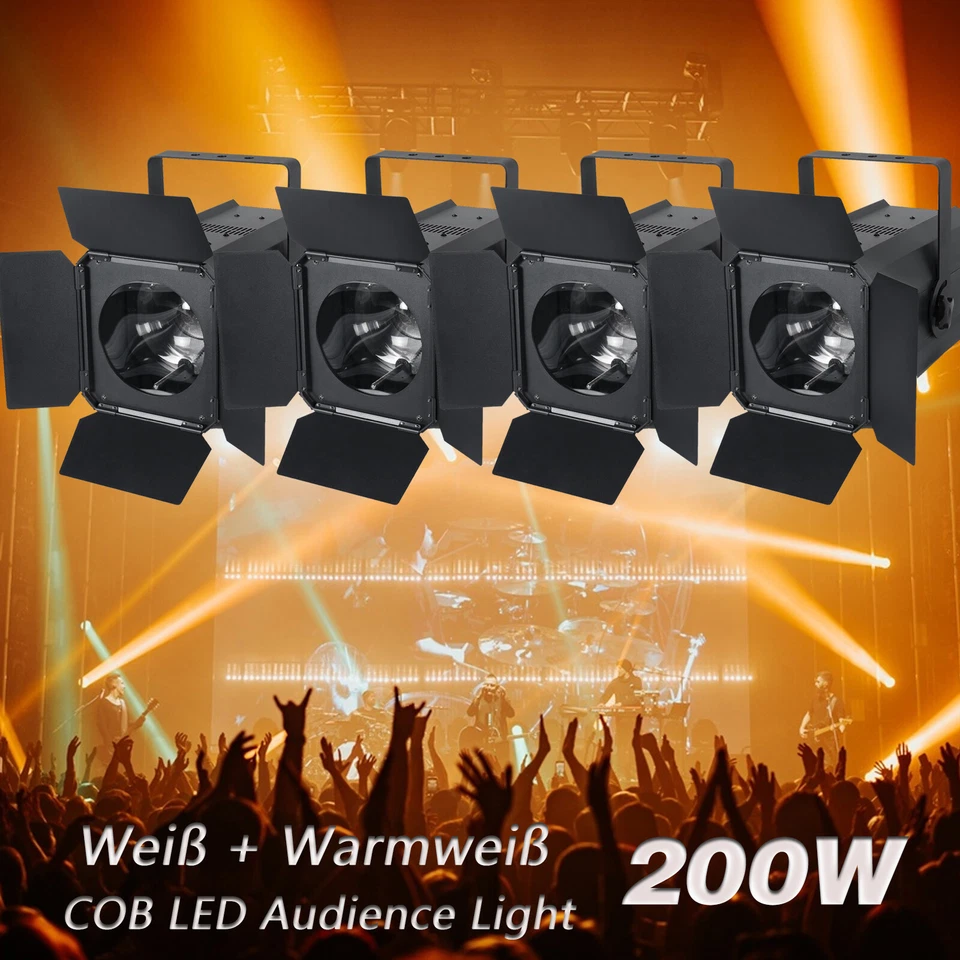 200W DMX LED COB Zoom Bühnenlicht Par Audience Light Theater DJ Weiß/Warmweiß - Bild 1 von 4