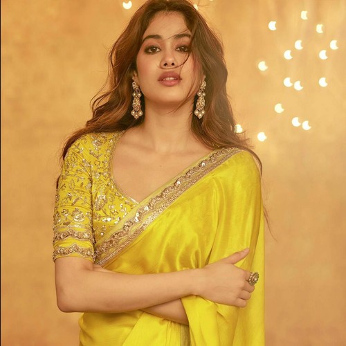 Indian Bollywood Moss chiffon Saree 