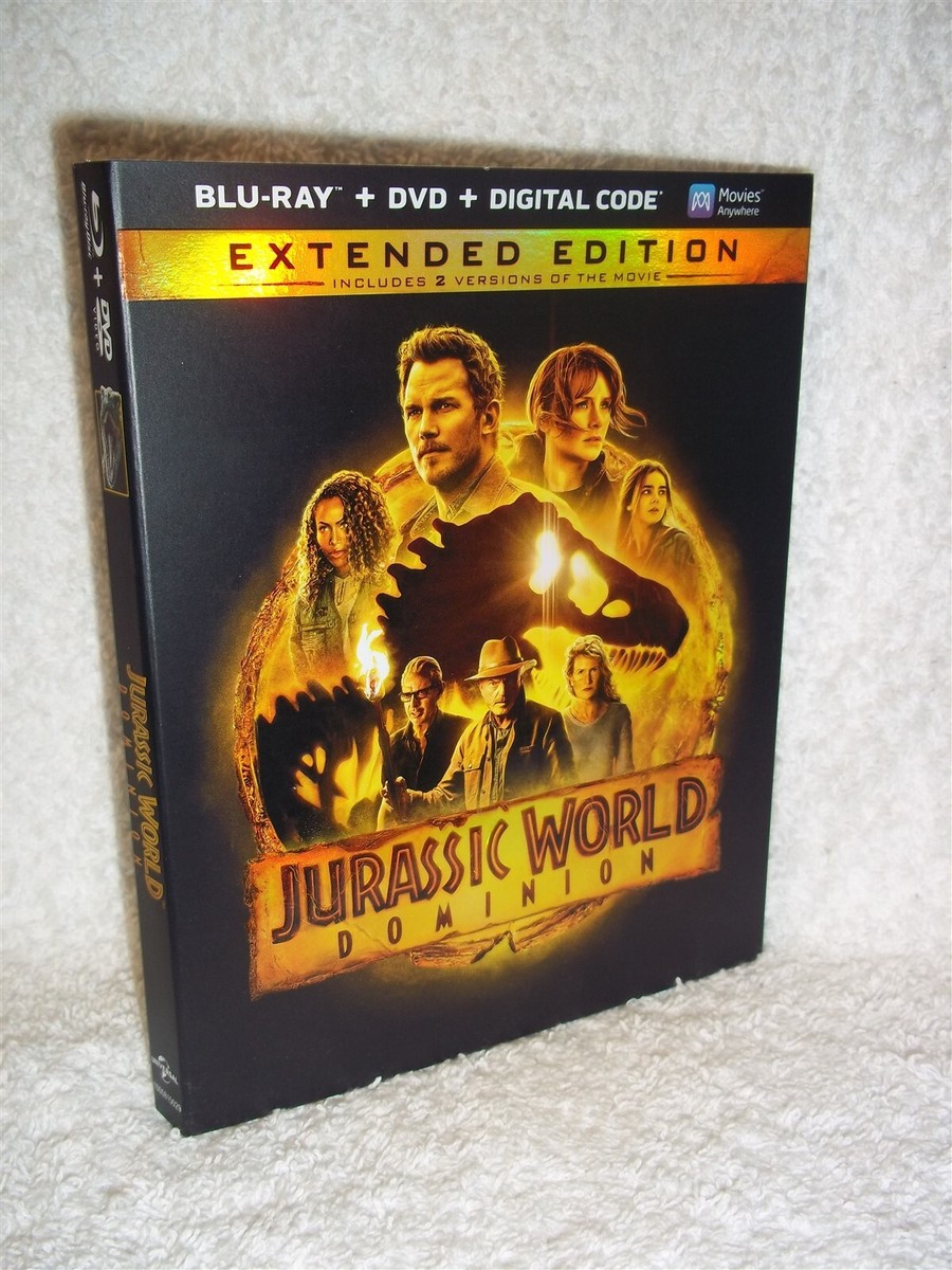 Jurassic World Dominion (Blu-ray/DVD, 2023) Chris Pratt action