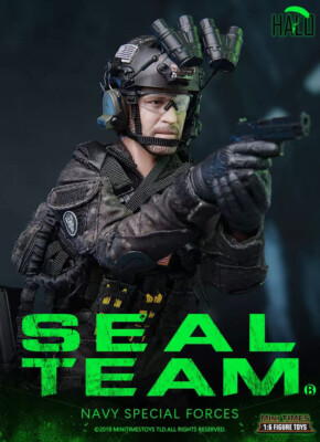 Mini Times toys M013 Navy Special Forces Seal Team HALO w/ K-9 Dog