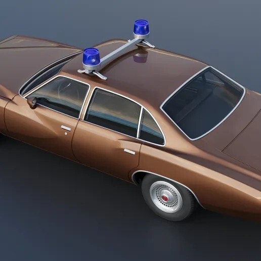 3D Printed 1/25 Late 70's Police Light Gumball Lightbar