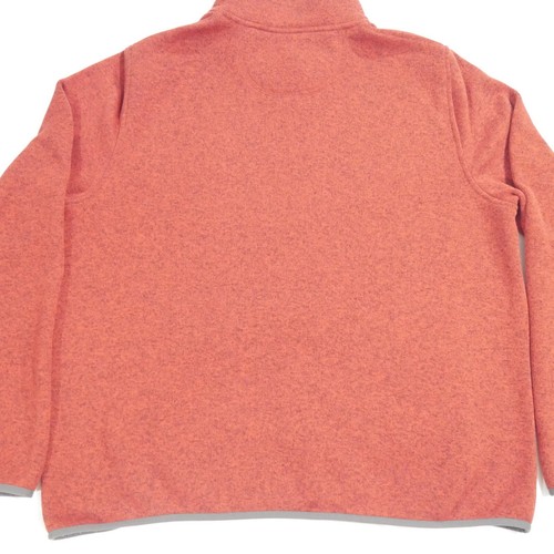 LL Bean Quarter T-Snap Pullover Fleece Sweater Mens Sz L Reg Terracotta Red - Picture 16 of 19